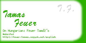 tamas feuer business card